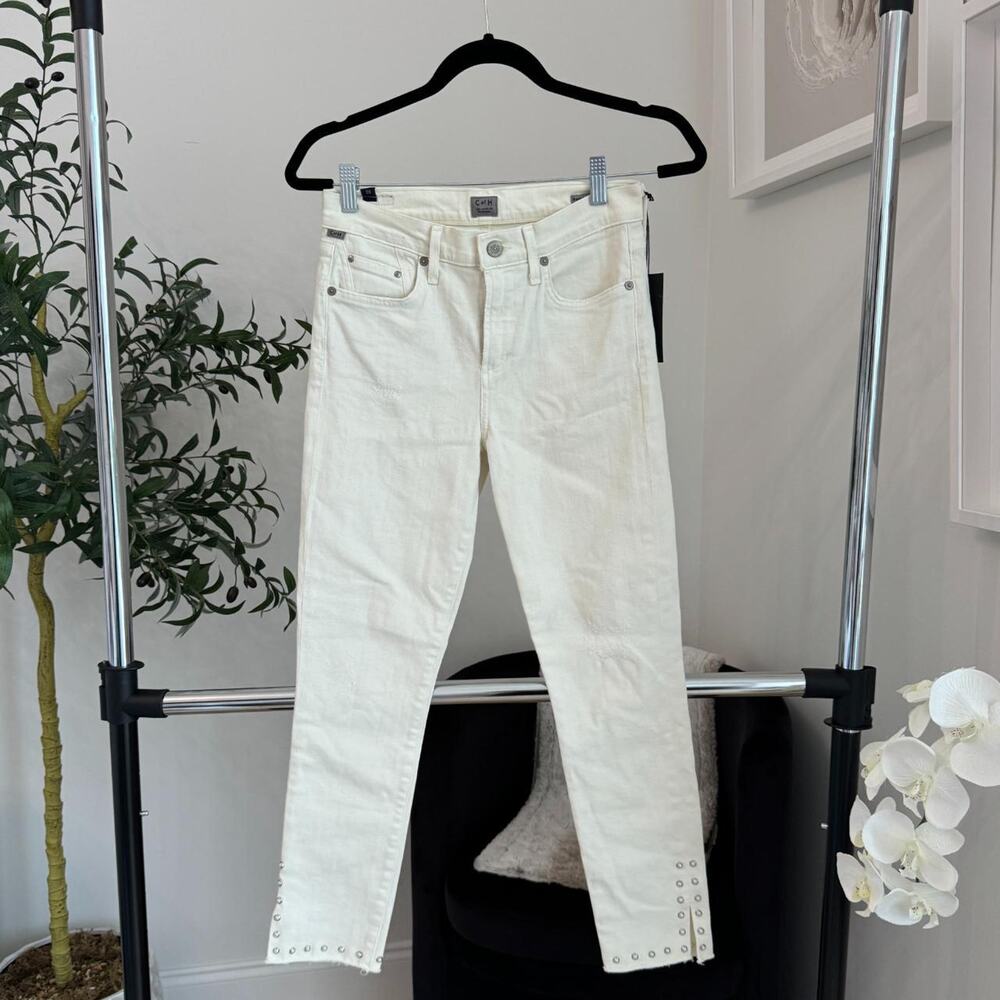 Cream Studded Citizens of Humanity Jeans